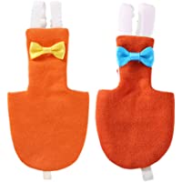 POPETPOP Pañales para Loros Traje de Vuelo con Pajarita Pañal para Pájaros Protector de Semillas Pañal Lavable para…